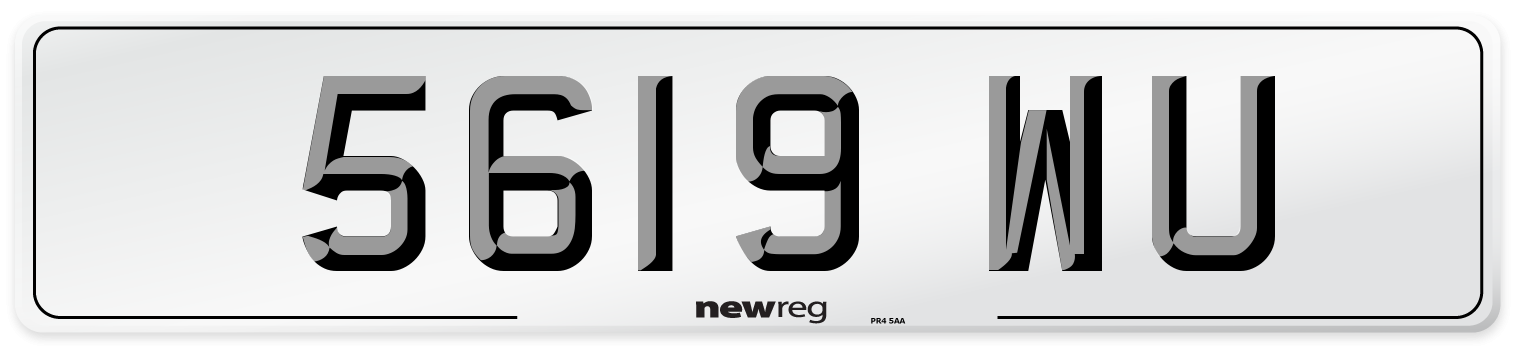 5619 WU Number Plate from New Reg